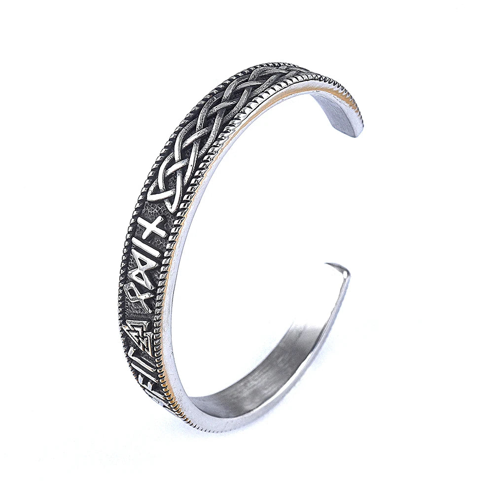 PENDRA Tree of Life Black Rune Stainless Steel Bracelet
