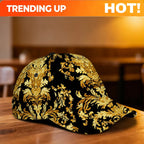 PENDRA Elegant Golden Flourishes Classic Baseball Lightweight Adjustable Duckbill Baseball Cap