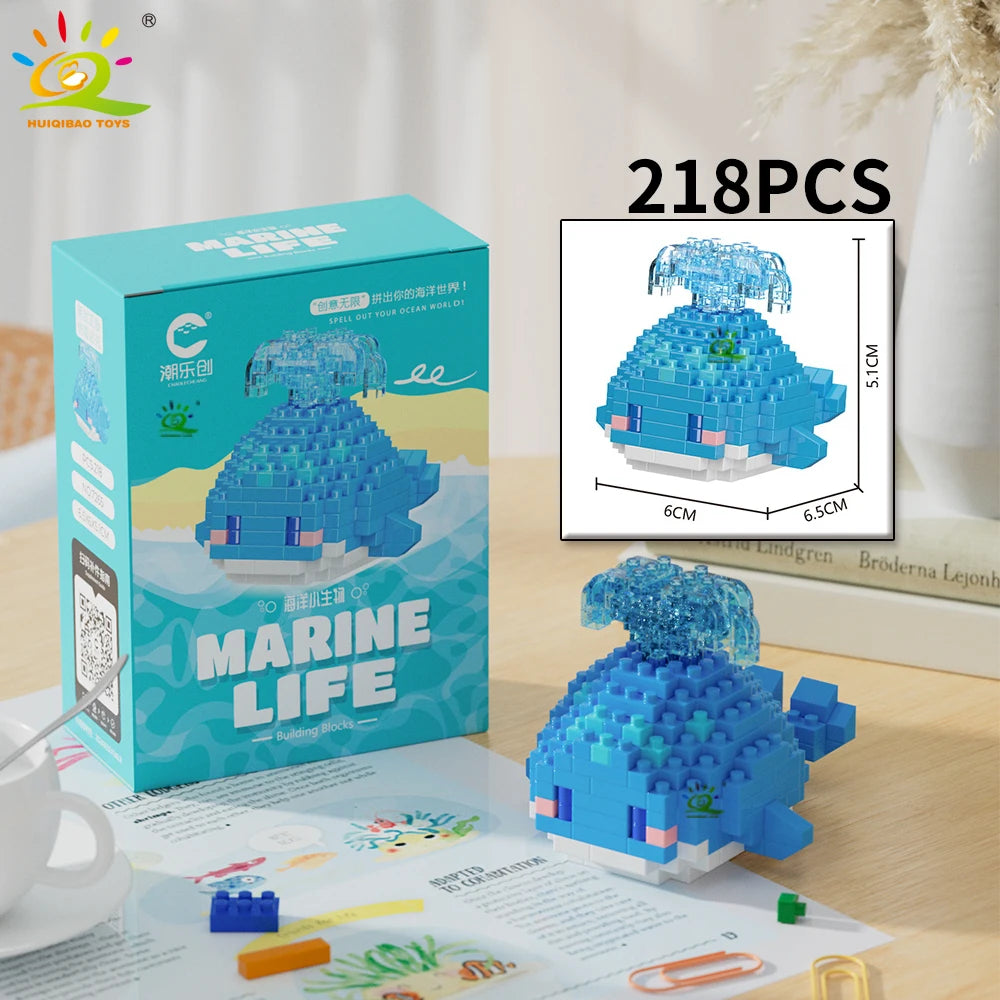 PENDRA Cute Shark Micro Building Set