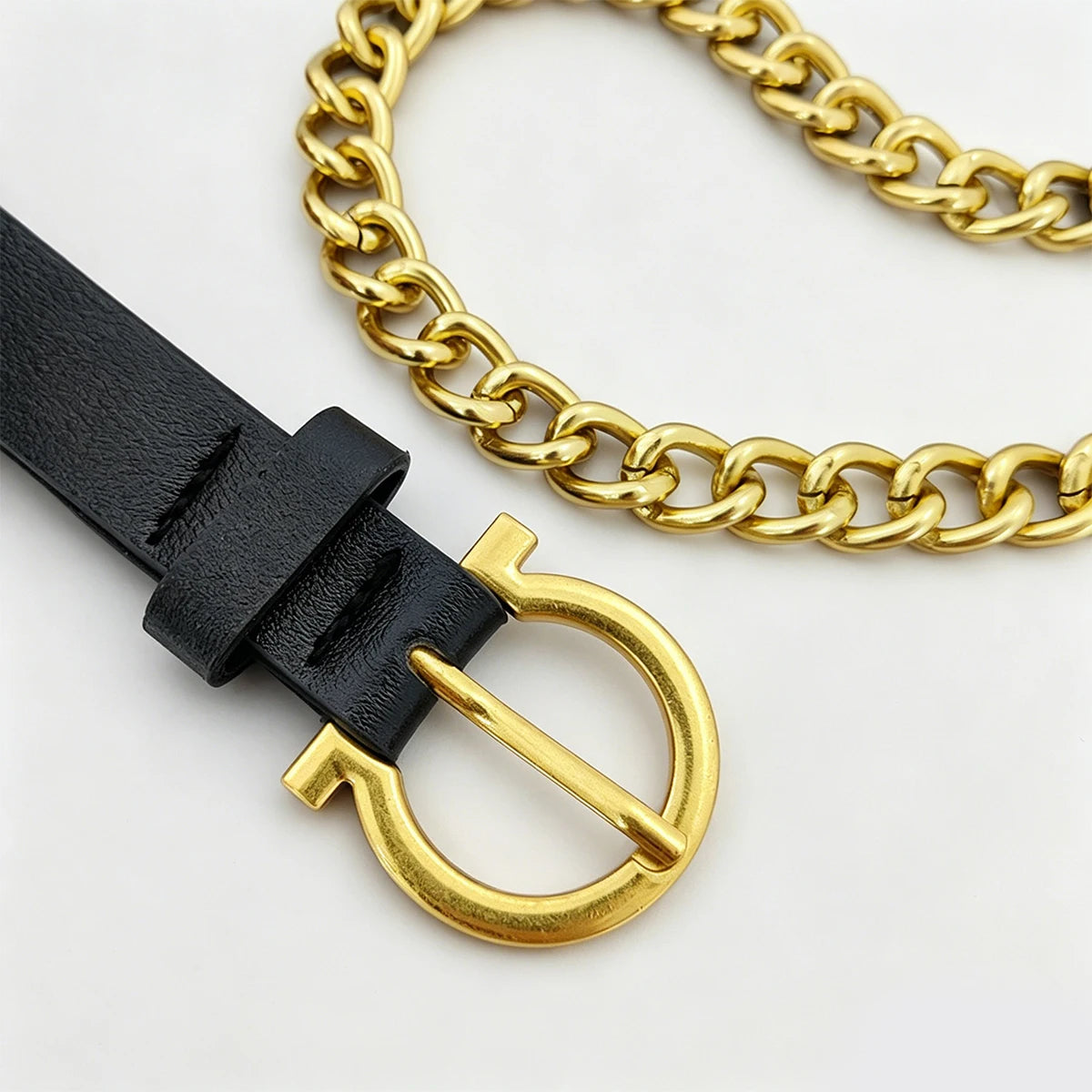 New fashion personality women's belt Luxury Designer metal waist chain combination pendant sexy elegant Chain belt Jeans Skirt