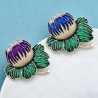 PENDRA Lotuselle Enamel Lotus Flower Brooch