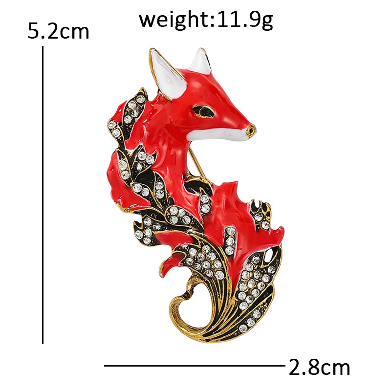 PENDRA Vintage Beautiful Fox Brooch