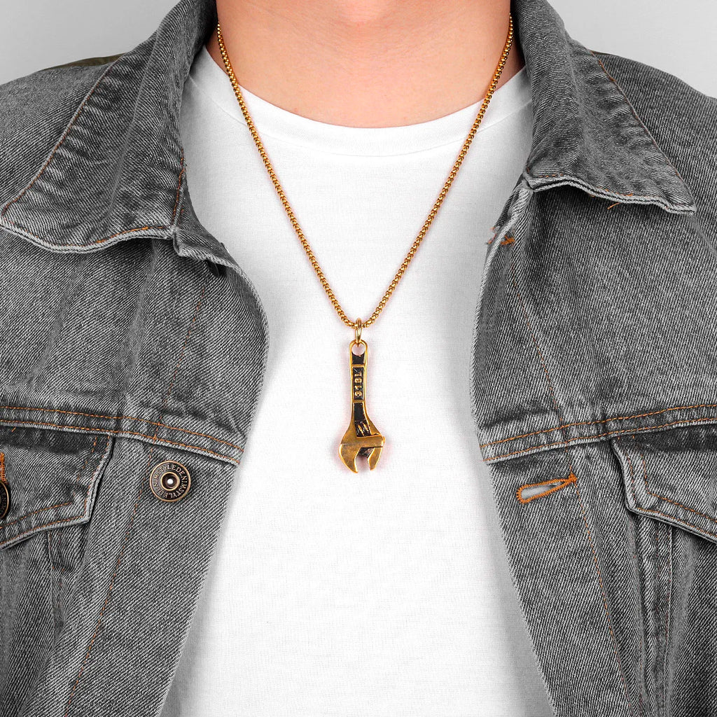 PENDRA Worker Wrench Boyfriend Steel Necklace