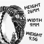 PENDRA Argali Sheep Skull Steel Ring