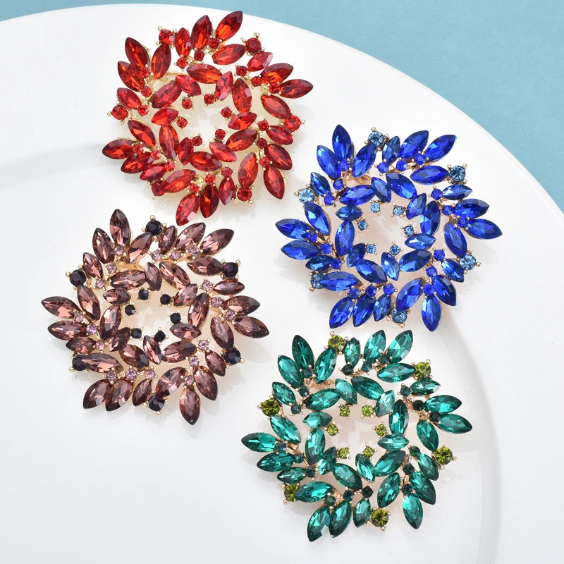 PENDRA Florielle32 Rhinestone Brooch