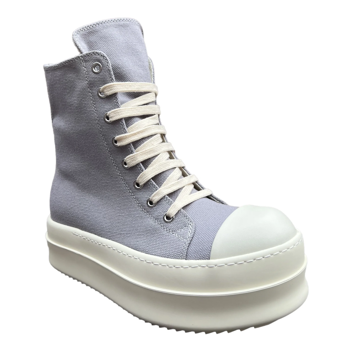 Luxury Flat Platform Women Shoe Canvas Royal Designer Lady Ankle Boot 6cm High Purple Zipper Dress Shoe Casual Flat Street Shoe