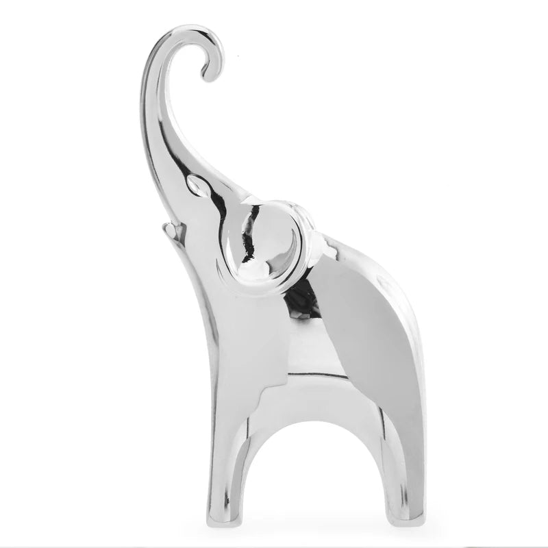 PENDRA Silver Elephant Stainless Steel Animal Brooch