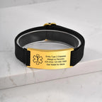 Medical Alert Bracelet for Men Women,Personalized Stainless Steel Elastic Strap Wristband,Gifts for Family Grandparents Patient