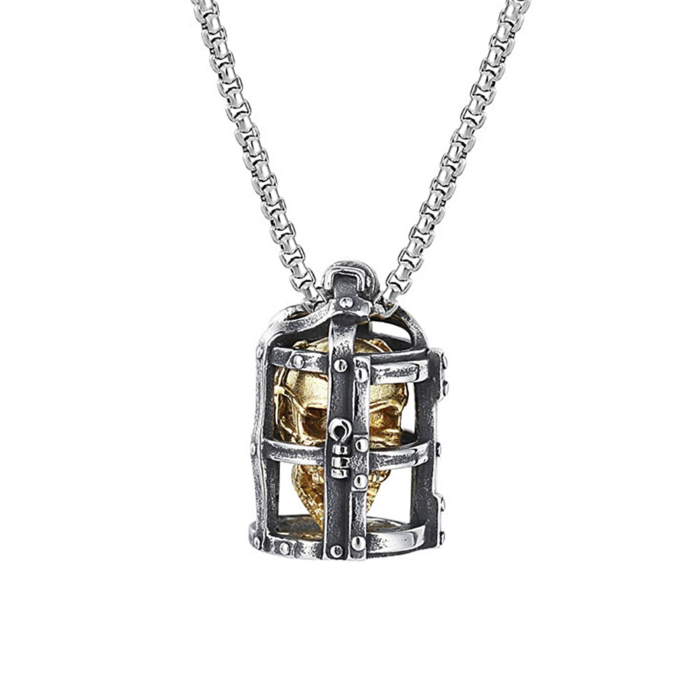 PENDRA Skullcage 316L Stainless Steel Cage Pendant