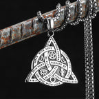 Simple Celtic Knot Amulets Men Necklaces Stainless Steel Pendant Chain Women Punk Fashion Jewelry Accessories Gifts Wholesale