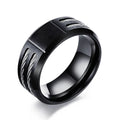 Personalized Chunky Ring for Men Boys,Engrave Initals Image Symbol Stainless Steel Ring,Stylish Jewelry Gift to Dad Husband