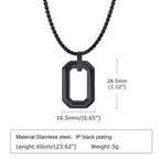 PENDRA Square Geometric Hollow Pendant Necklace