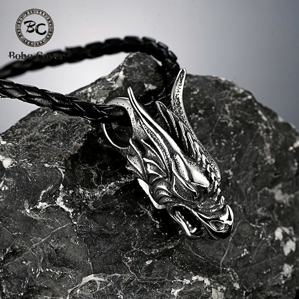 PENDRA Dragon Norse Steel Necklace