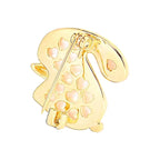 PENDRA Cute White Rabbit Brooch