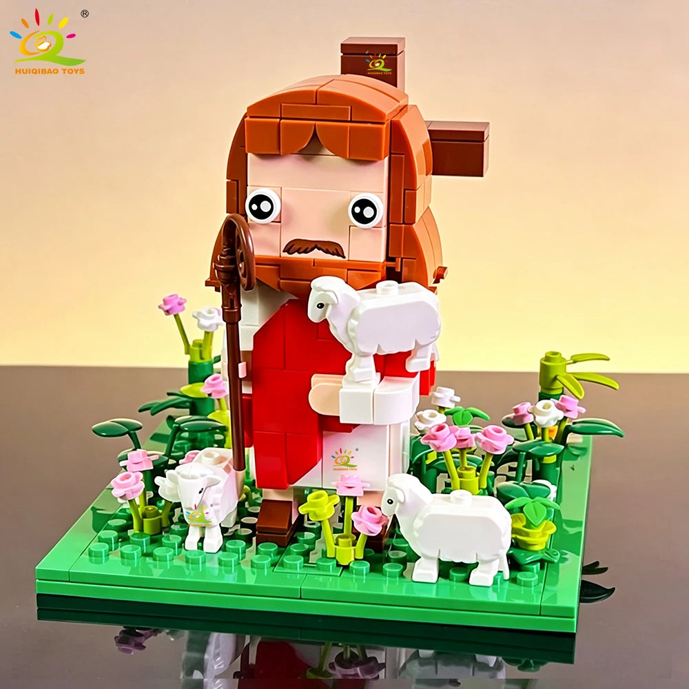 PENDRA Cartoon Jesus Garden Building Set