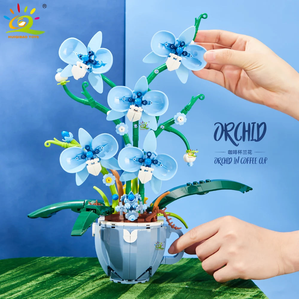 PENDRA Orchid Rose Floral Building Set
