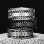 PENDRA Runes Nordic Boyfriend Steel Ring