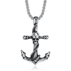 PENDRA AnchorSkull Skull Anchor Pendant Necklace