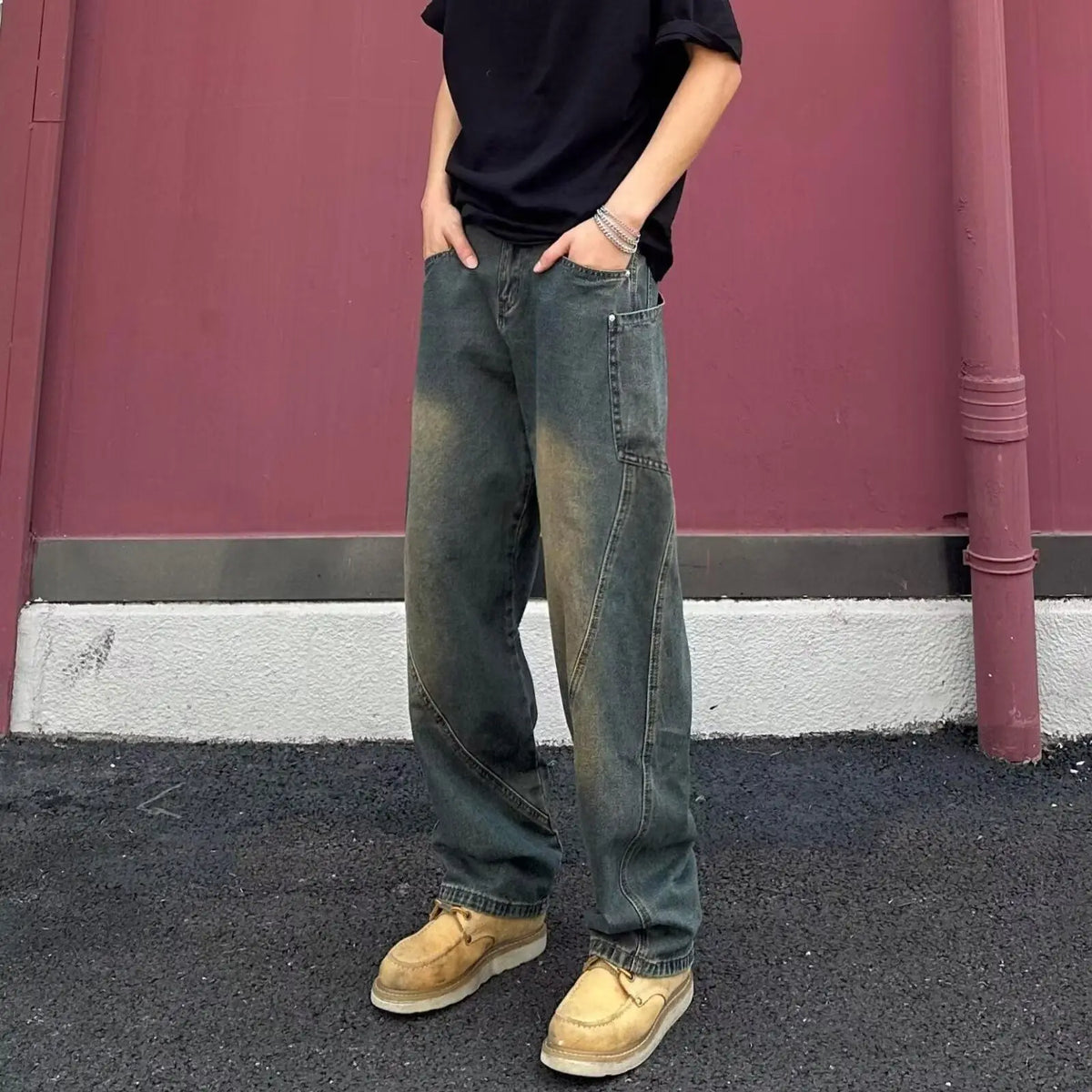 PENDRA Straight Cargo Jorts Pants