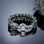 PENDRA Wolf Rune Steel Bracelet