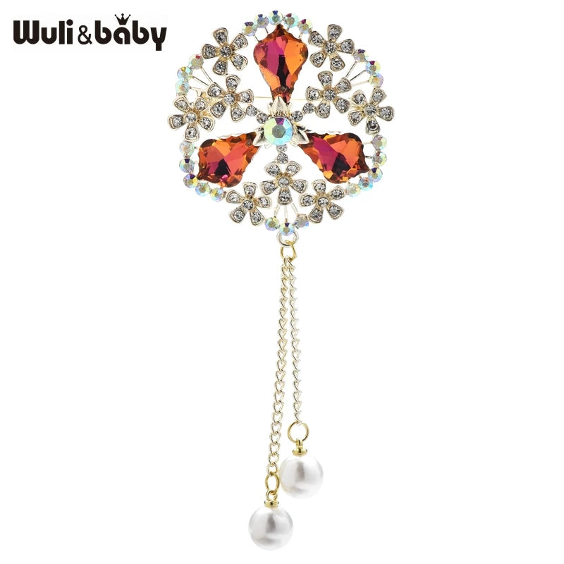 PENDRA Palmera Palace Flower Brooch