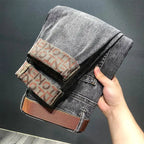 New Arrival Korean Style Pants Men's Luxury Harajuku Designer Cowboy Kpop Brand Denim Slim Pencil Pants Men's Jeans for Autumn