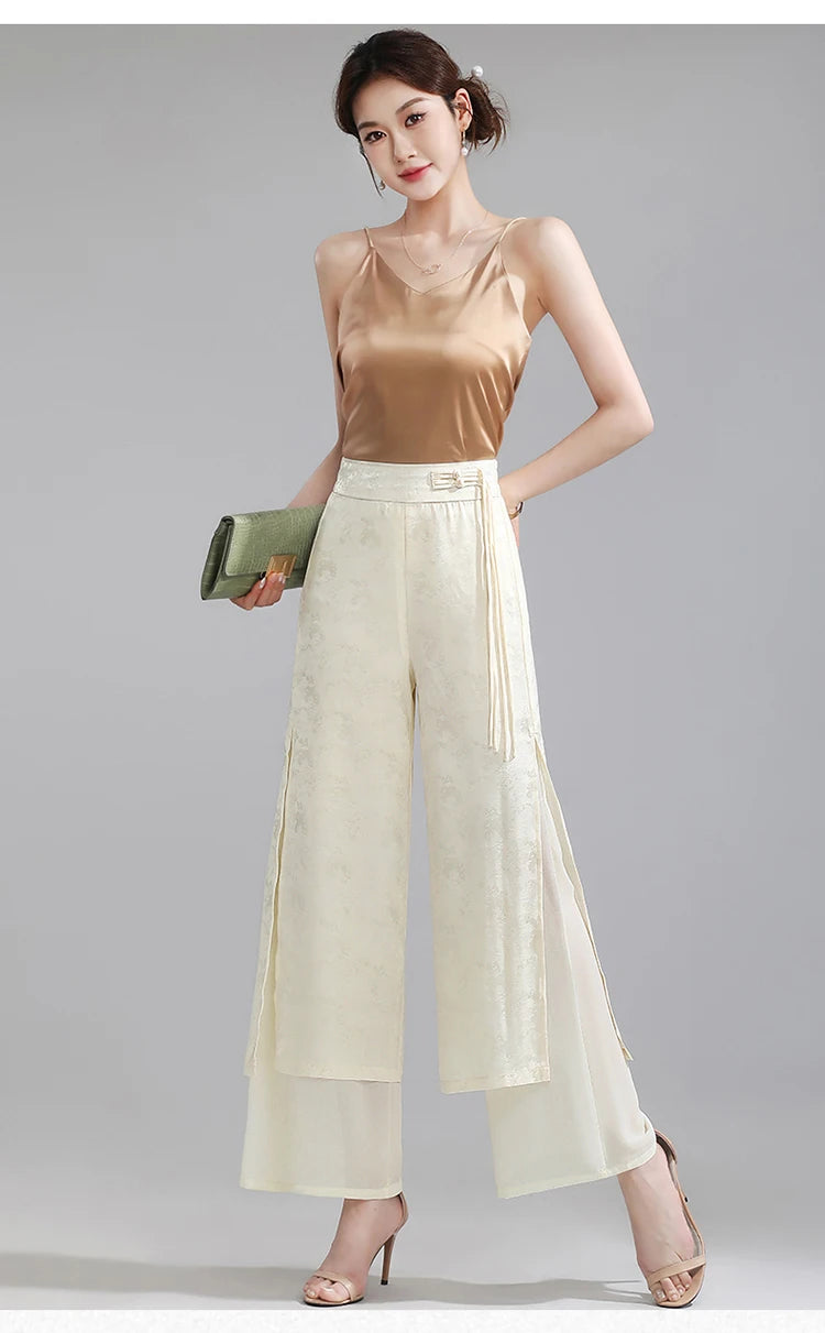 PENDRA Chiffon Wide Trousers Pants
