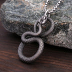 PENDRA Serpenta Vintage Stainless Steel Snake Pendant