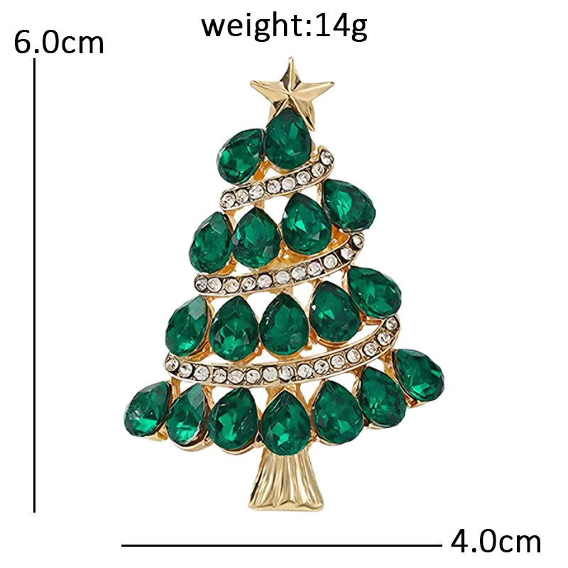 PENDRA Noelina Shining Christmas Tree Brooch