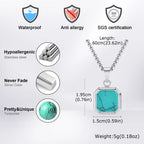 PENDRA Turquoise Square Pendant Necklace