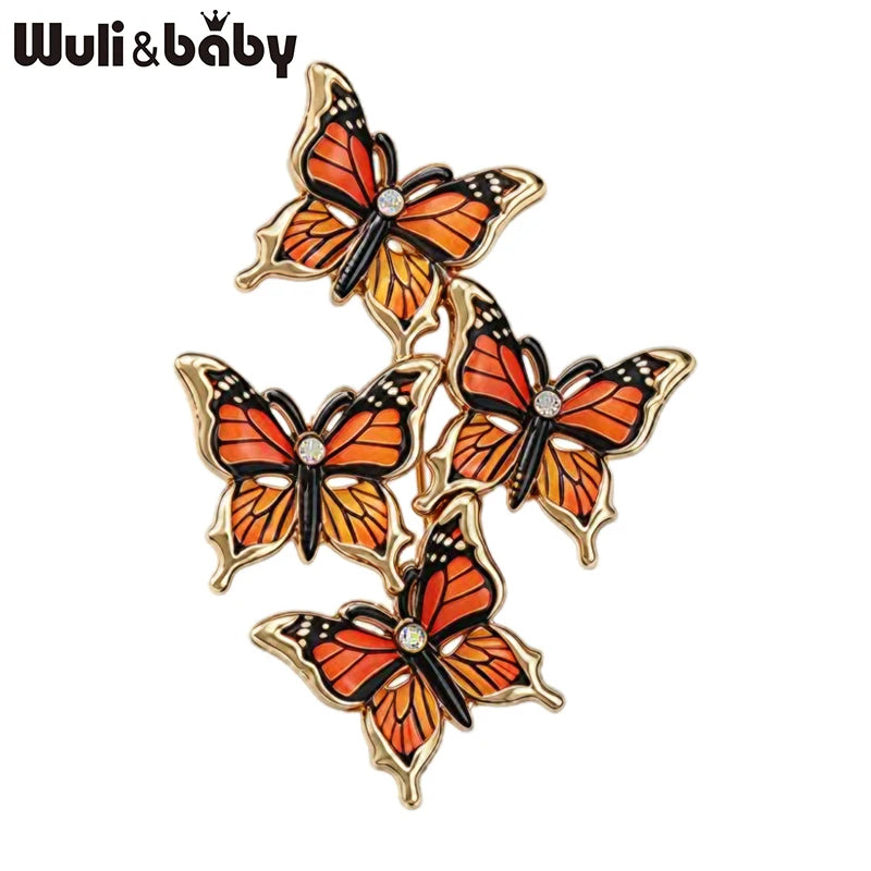 PENDRA Lines Of Butterflies Brooch