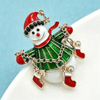 PENDRA Adorable Snowman Brooch