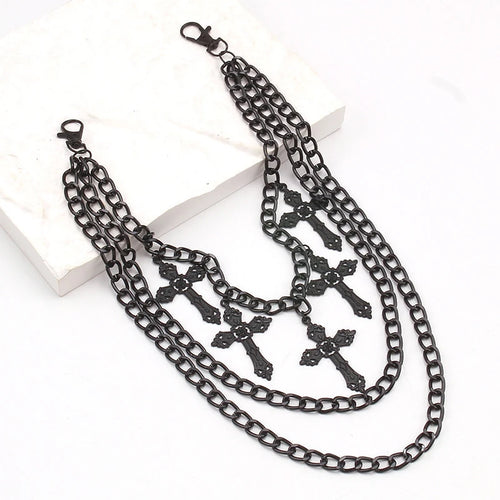 PENDRA Crossstar Layered Waist Chain Keychain