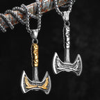 PENDRA Phoenix Axe Steel Necklace