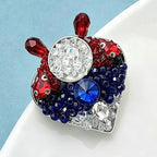 PENDRA Crystal Rabbit Heart Brooch