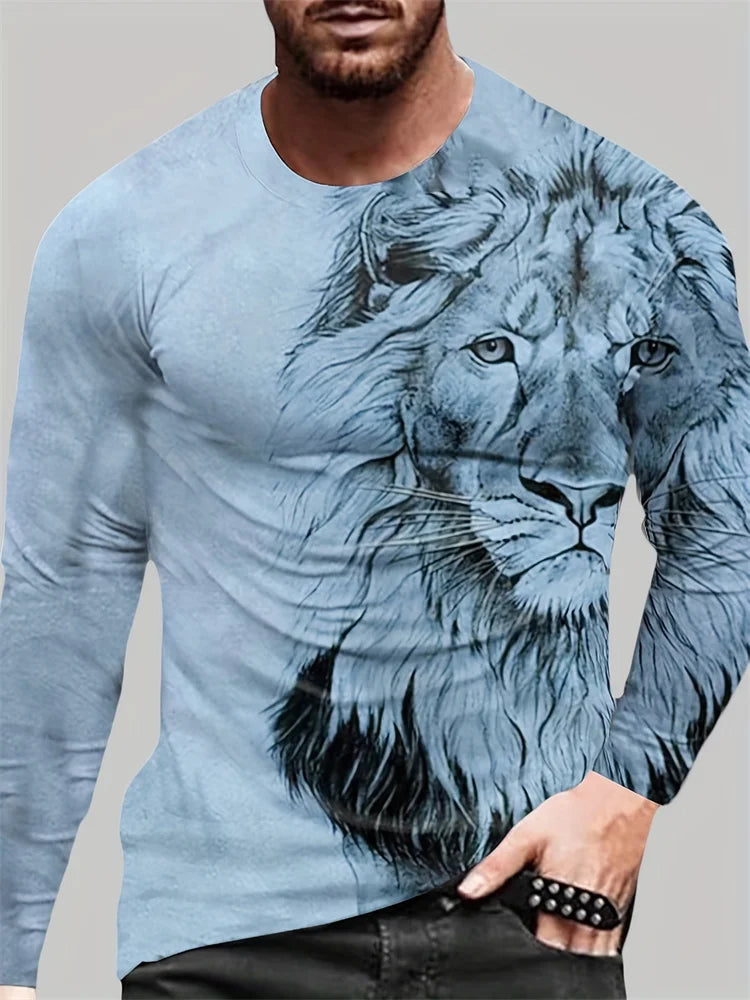 PENDRA Eagle Long Sleeve Print T-Shirt