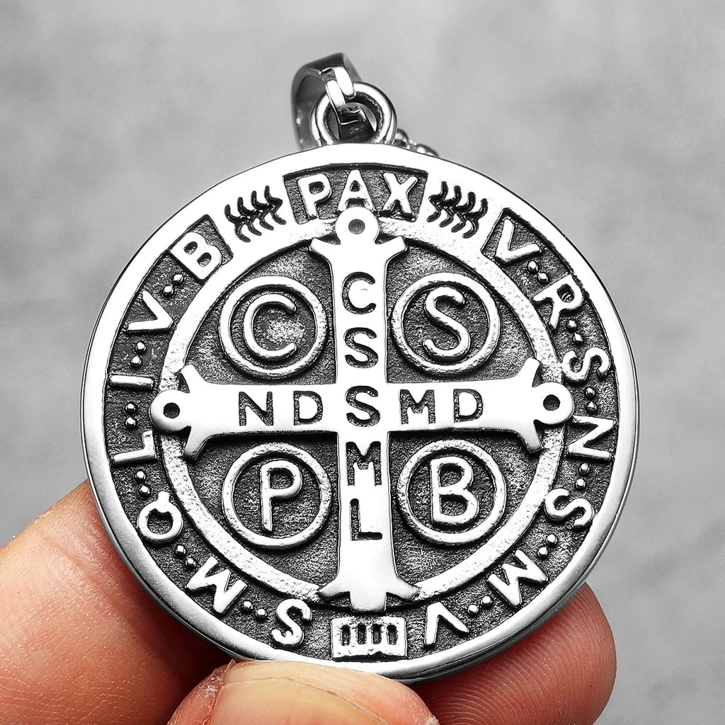 PENDRA St Benedict Exorcism Steel Necklace