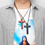 Exorcism Wood Religon Cross Men Women Necklaces Pendants Chain Unique Amulet Punk Trendy Jewelry Creativity Gift Wholesale
