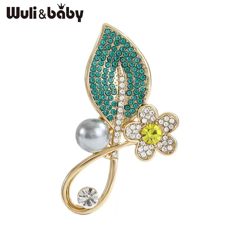 PENDRA Florielle3 Rhinestone Brooch