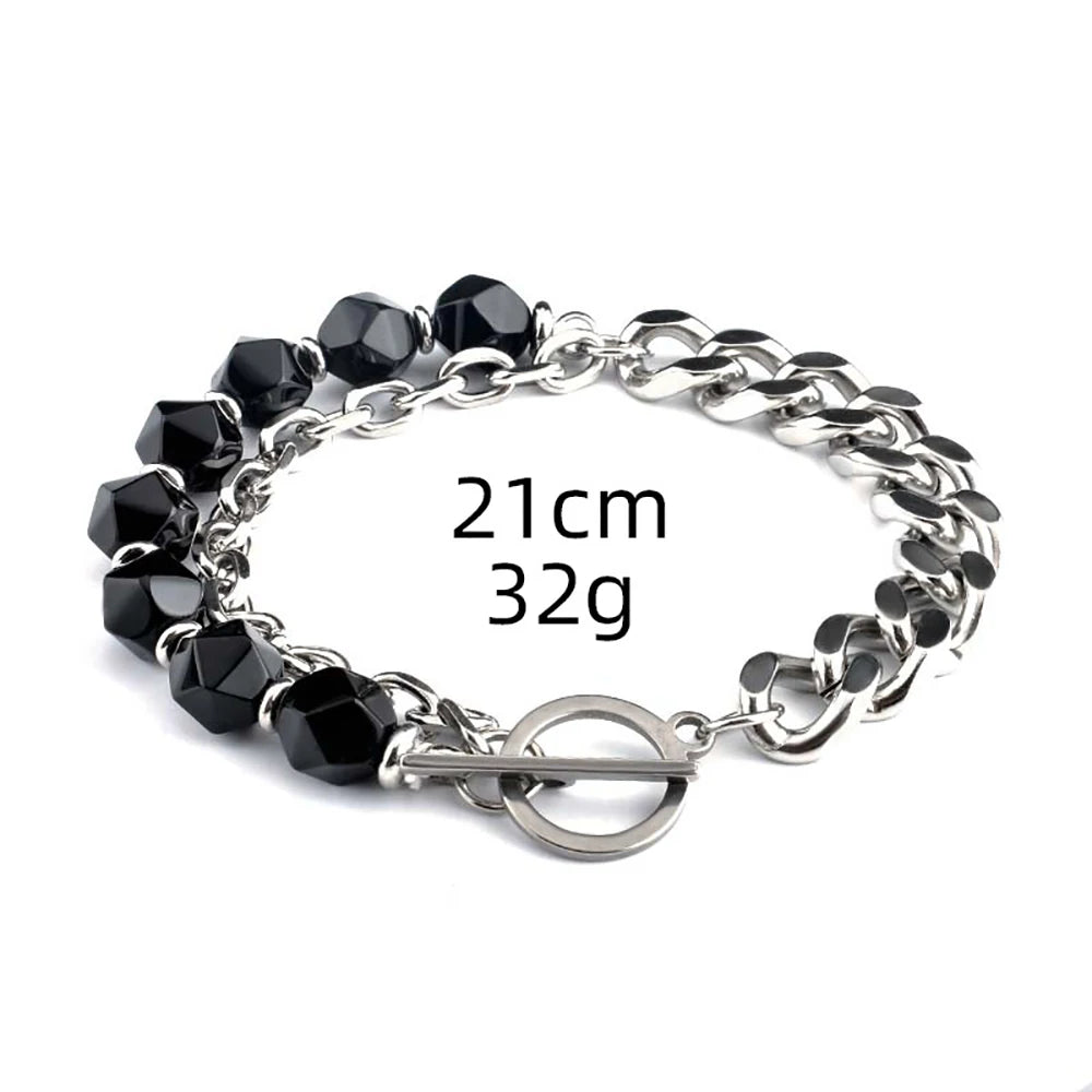 PENDRA Chain Black Steel Bracelet