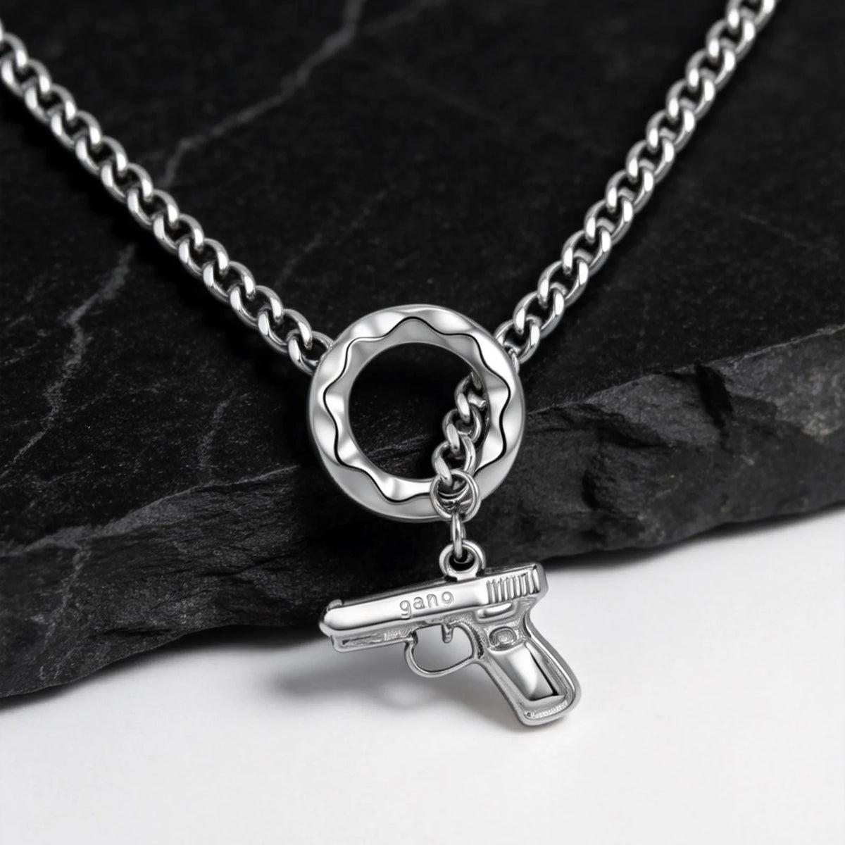 PENDRA Cuban Handcuffs Chain Necklace
