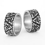 PENDRA Nordic Celtic Knot Steel Ring