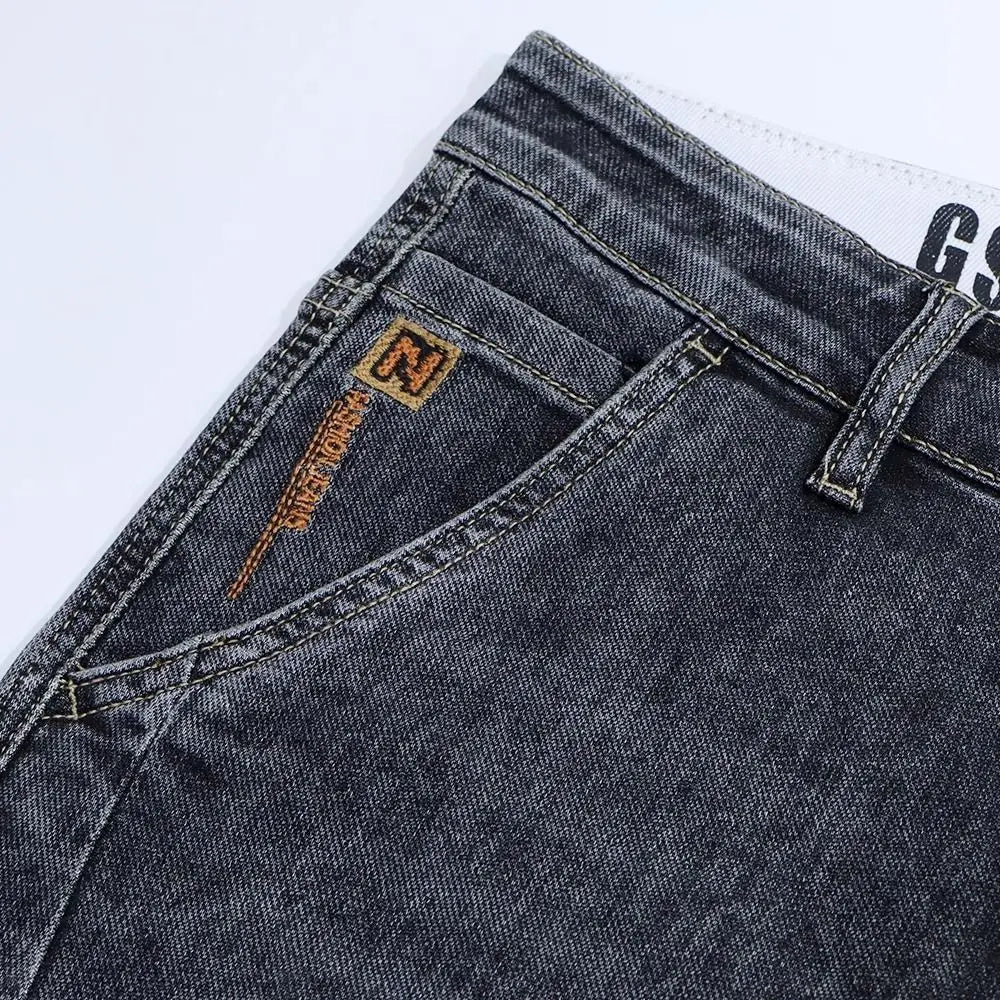 PENDRA Harajuku Slim Embroidered Jeans