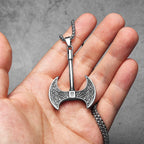 PENDRA Edged Axe Carving Steel Necklace