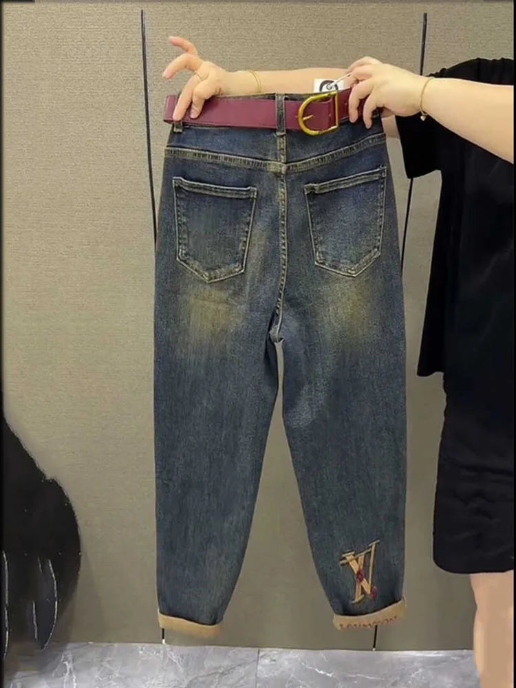 PENDRA Stretch Harem Ankle Jeans