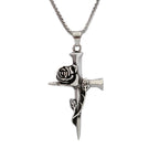 PENDRA Rosecross Vintage Rose Cross Necklace