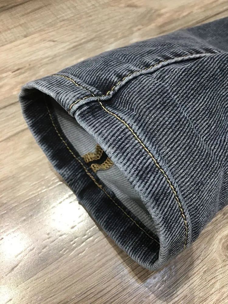 Fashion Men's Casual Denim Jeans High-quality Slim Fit Spring Autumn Blue Stretch Cowboy Stylish Luxury Clothing Men Trousers