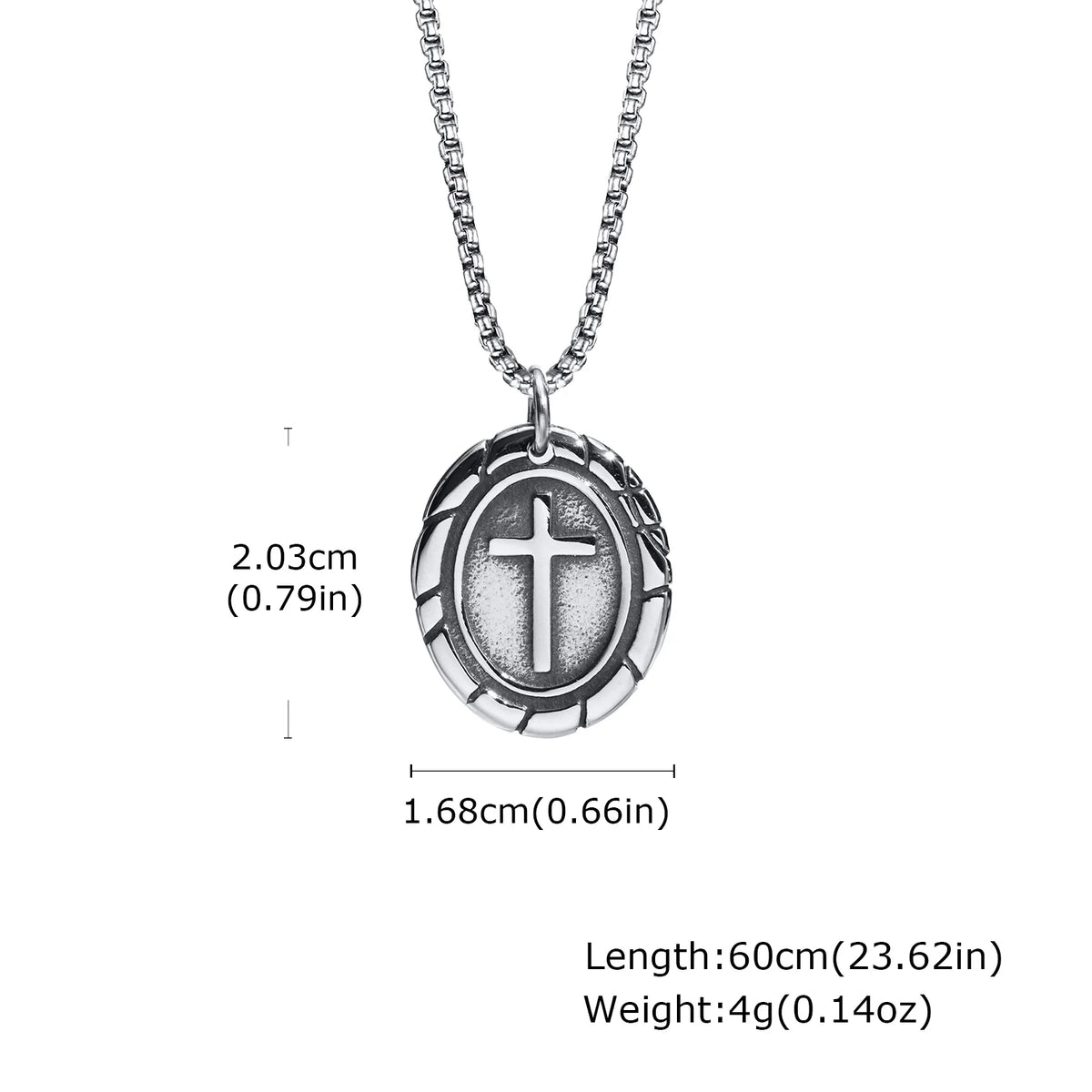 PENDRA Cross Silver Religious Pendant Necklace