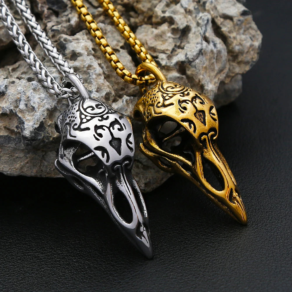 PENDRA Ravenskull 316L Stainless Steel Raven Skull Pendant