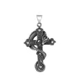 PENDRA Dragonskull Cross Pendant Necklace
